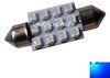 festoon C5W 12x 3528SMD Blauw 36mm