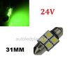 24V C5W Festoon 31MM 4x 5050SMD LED Groen