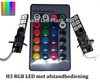  2x H3 12 leds RGB 5050SMD LED incl, remote controll