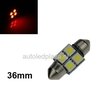 Festoon C5W 36mm 4x 5050smd rood