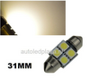 Festoon C5W 4x 5050smd LED Warm wit 4300K 120Lumen 31mm