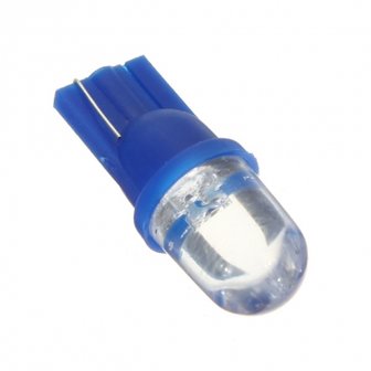 T10 W5W 1x LED bol licht : blauw
