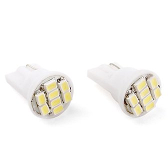 T10 W5W 8x LED SMD 1210 geel/amber
