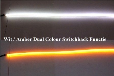 Super DRL LED tube 45cm met Wit / Amber Dual Colour Switchback Functie