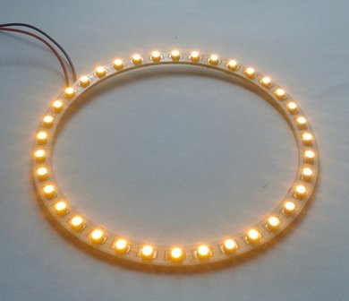 110 mm angel eyes LED ring  36st 3528-SMD Geel/Amber
