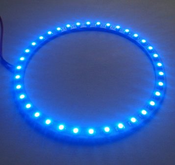 110 mm angel eyes LED ring  36st 3528-SMD Blauw