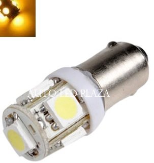 BA9S LED 5X 5050SMD LED Geel / Amber