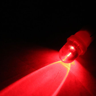 T10 W5W 24Volt 1x LED bol licht :Rood