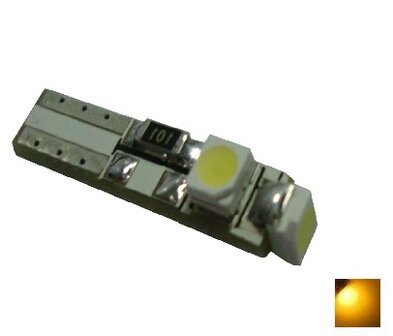 Canbus T5 3x 1210SMD LED geel/amber