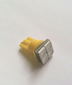 T10 4x 5050SMD LED geel/ amber