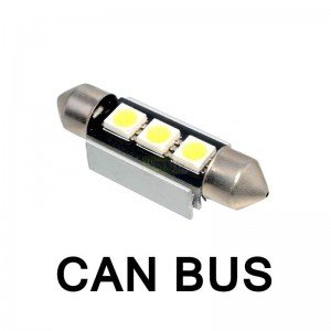 C5W 42mm 3x 5050smd led canbus Xenon wit