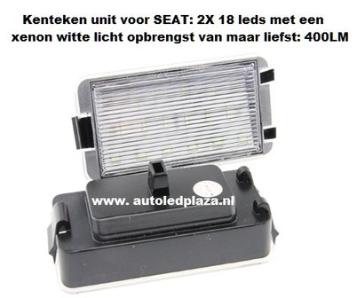 LED kenteken unit 18x 3528SMD geschikt voor SEAT