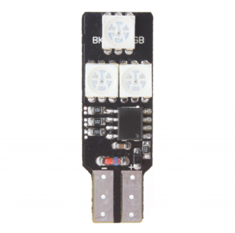 T10 W5W Canbus RGB en flash LED 6x 5050SMD LED set &aacute; 2stuks