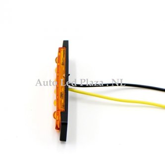 Oranje zijmarkering 12V 6x LED unit 