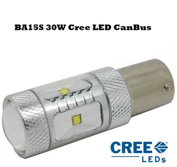 BA15S 30W Cree XBD-R2 Canbus LET OP: ROOD