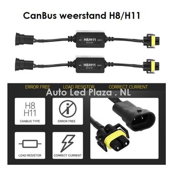 H8/H11 canbus led verlichting weerstand plug and play 2st