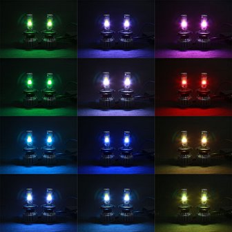 H4 LED dimlicht + RGB Demon eyes incl Bluetooth bediening