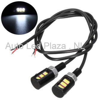 Universeel 3x5730SMD LED interieur sfeer licht WIT