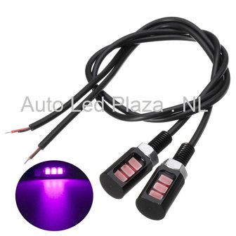 Universeel 3x5730SMD LED interieur sfeer licht Roze Lila