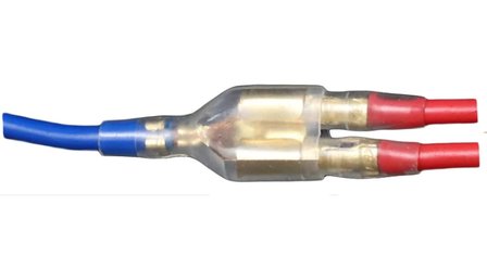 Draad split bullet connector set 4mm plug 1x female 2x male verbinding