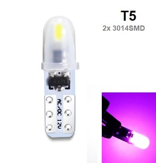 T5 2x 3014SMD Silicon glow roze