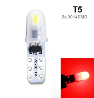 T5 2x 3014SMD Silicon glow rood