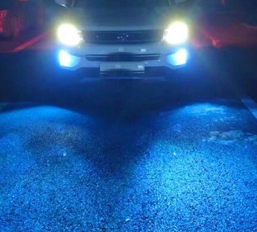H7 1860 CSP LED mist/breedstraler 1000LM 12-24V licht blauw set &aacute; 2 stuks 01