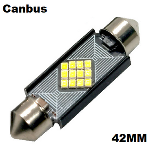 C10W Festoon buislamp 42MM canbus 12V super fel helder wit