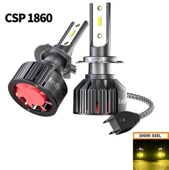 H4  1860 CSP highpower LED 3000K Geel 03
