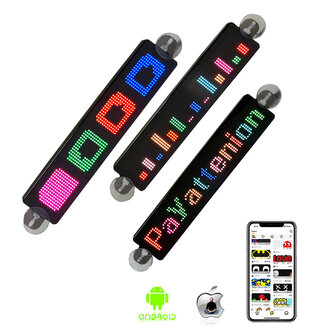 Multi RGB-Pixel message board met Blueth. App bediening