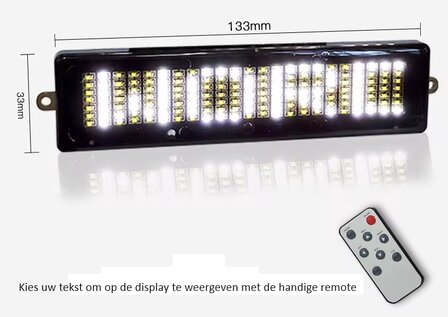 Mini dynamisch berichten display met remote bediening wit 02