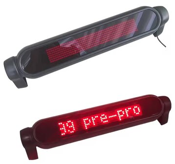 Tekst message board met remote invoer en bediening