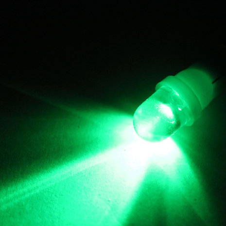 T10 W5W 1x LED bol licht :Groen