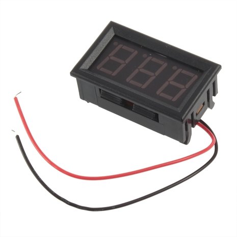 Mini digitale voltmeter 4.5-30V Voltage Panel Meter in Rode LED uitvoering