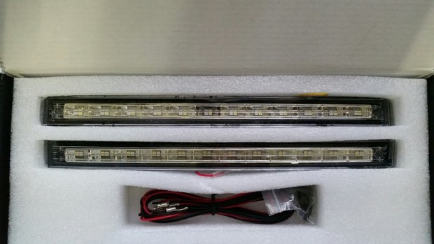 Dual color switchback DRL wit/geel