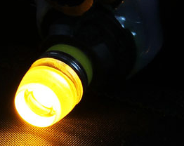 (new) W5W T10 1W highpower glow-head LED geel/amber