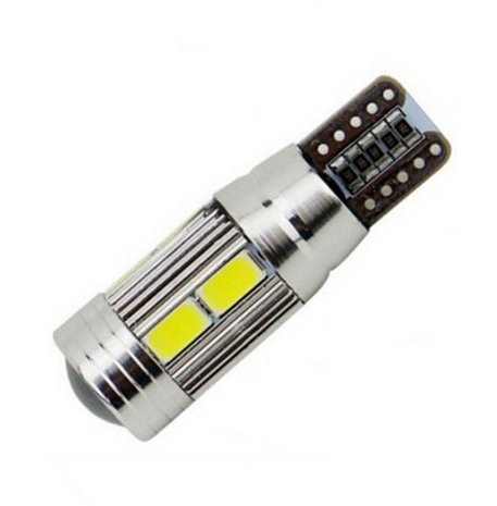 T10 W5W Canbus 10x 5630SMD LED met ring incl.lens  non polarizerend