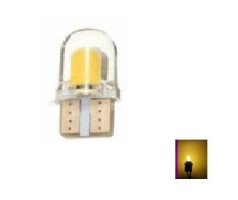 T10 W5W 2x 0,5W high power COB siliconen LED geel/amber