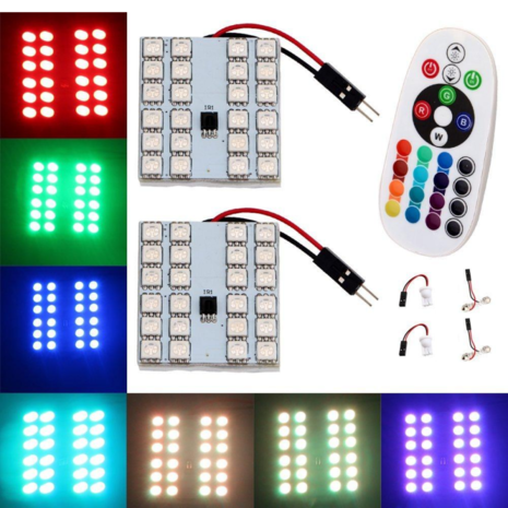  2x 24leds RGB LEDPANEL incl, remote controll