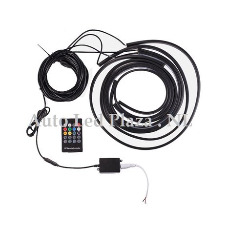 RGB SMD LED underbody kit 2 x 90 cm 2 x 120 cm incl. remote en muziek sensor