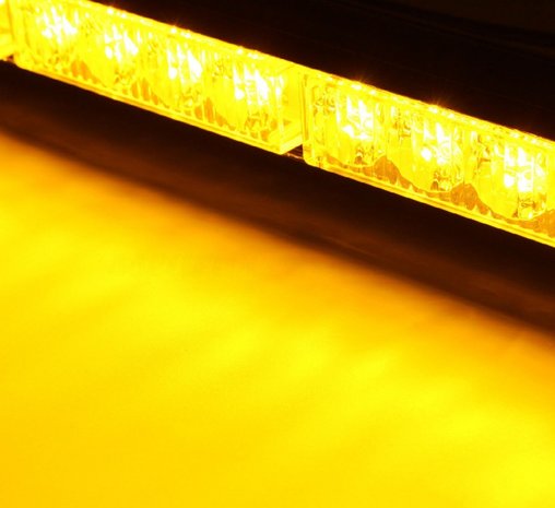 Waarschuwings strobe flash LED balk 48W 16x3w Highpower LED Oranje