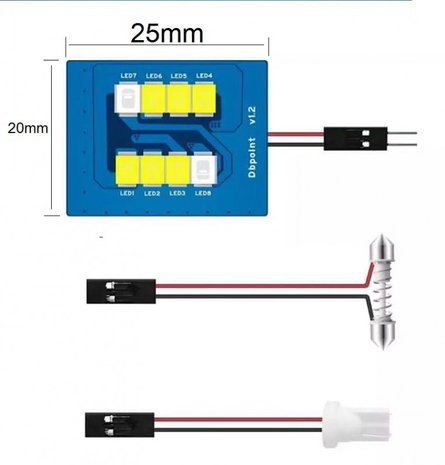 Led panel two tone (Blauw over naar wit) incl. adapters  