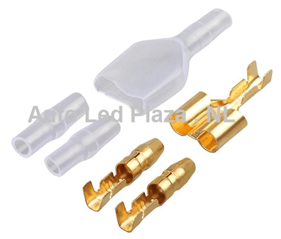 Draad split bullet connector set 4mm plug 1x female 2x male verbinding