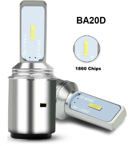 BA20D 2X 1860SMD high power LED chip 12V xenon wit