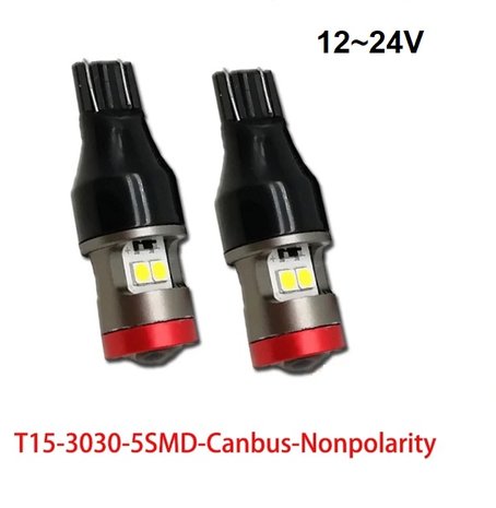 T15 W16W 5x30SMD CanBus 9~30V AC wit (speciaal voor achteruit rijlicht)