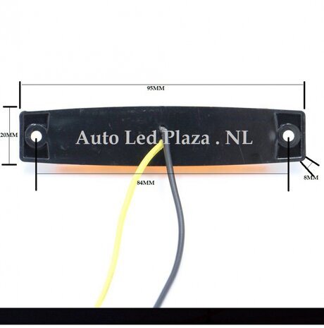 New: Oranje zijmarkering 12V 6x LED unit Smoke uitvoering 
