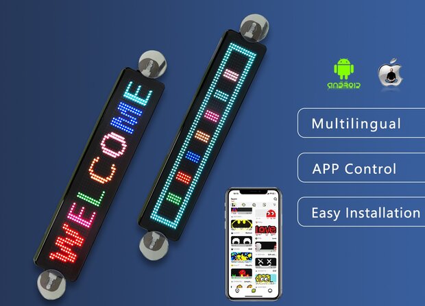 Multi RGB-Pixel message board met Blueth. App bediening 06