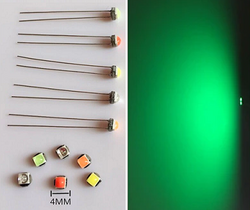 4MM inbouw of dashboard 12V 1x 3030SMD led groen