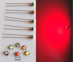 4MM inbouw of dashboard 12V 1x 3030SMD led Rood