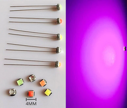 4MM inbouw of dashboard 12V 1x 3030SMD led roze